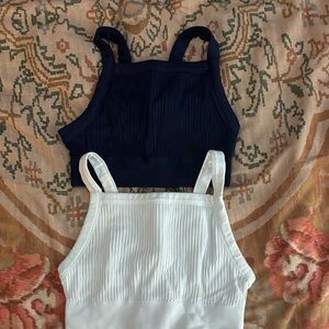 Aerie Set of Two Ribbed Bra Tops